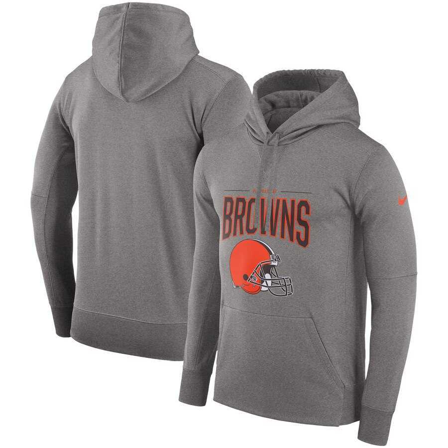 Cleveland Browns Nike Sideline Property Of Performance Pullover Hoodie Gray,We sell and wholesale Cleveland Browns Nike Sideline Property Of Performance Pullover Hoodie Gray on line form chian!